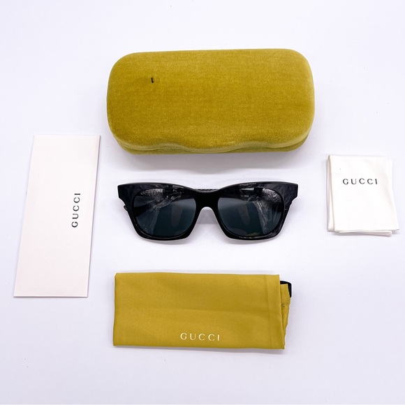 NEW GUCCI WOMEN BLACK SUNGLASSES - Picture 10 of 11